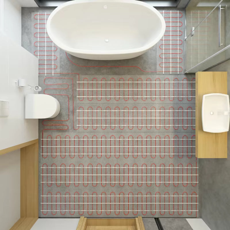 230V 150w/m2 Electric Underfloor Heating Mat Kit Pad System Parts For bathroom Ceramic Stone Tile Wooden Floor Heated Warming