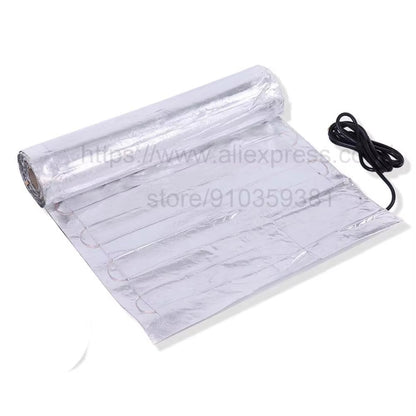 230V 150w/m2 Electric Aluminum Foil Heating Mat Underfloor Heated System For Laminate Carpet Wooden Bamboo Floor Warm Easy Installing