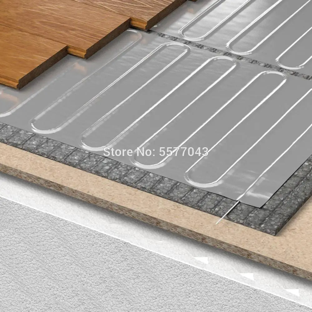 230V 150w/m2 Electric Aluminum Foil Heating Mat Underfloor Heated System For Laminate Carpet Wooden Bamboo Floor Warm Easy Installing